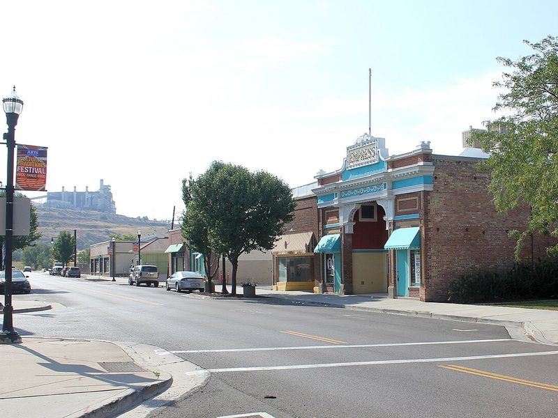 Historic Main Street and the Empress Theatre in Magna, Utah